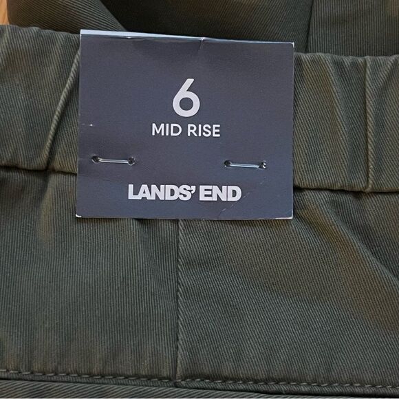 Lands’ End Mid Rise Chino Crop Pant Green Size 6 - Picture 5 of 7